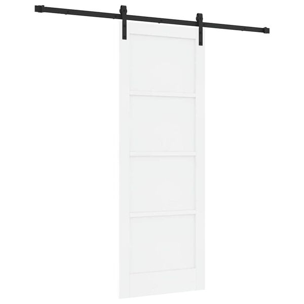 vidaXL Skyved&oslash;r Hvit 78 x 211 cm Massiv furu