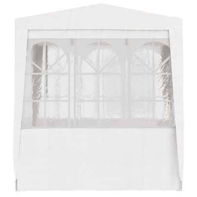 vidaXL Profesjonelt festtelt med sidevegger 2,5x2,5 m hvit 90 g/m²