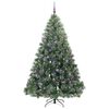 vidaXL Kunstig juletre med 300 LED med stativ gr&oslash;nn 210 cm PE og PVC
