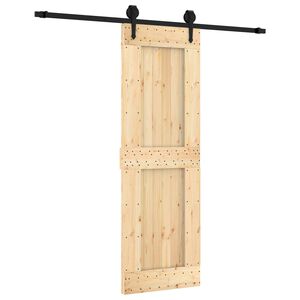 vidaXL Skyved&oslash;r Naturlig og svart 70 x 210 cm Massiv Furu Tre