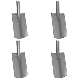 vidaXL Spadehode 4 stk. s&oslash;lv 43 x 17 cm Pulverlakkert st&aring;l