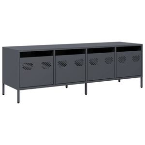 vidaXL TV-benk antrasitt 135x39x43,5 cm kaldvalset st&aring;l