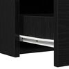 vidaXL Sminkebord med skuff Svart 60 x 40 x 70 cm Konstruert tre