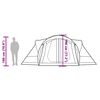 vidaXL Familietelt tipi for 8 personer gr&aring; og oransje vanntett