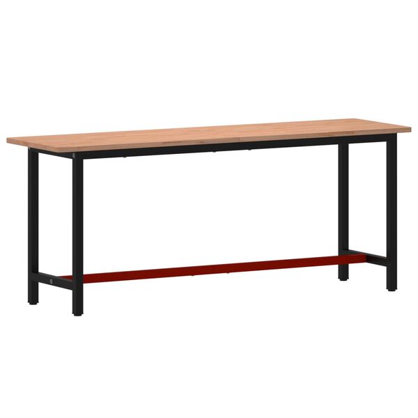 vidaXL Arbeidsbenk 200x55x81,5 cm heltre b&oslash;k og metall