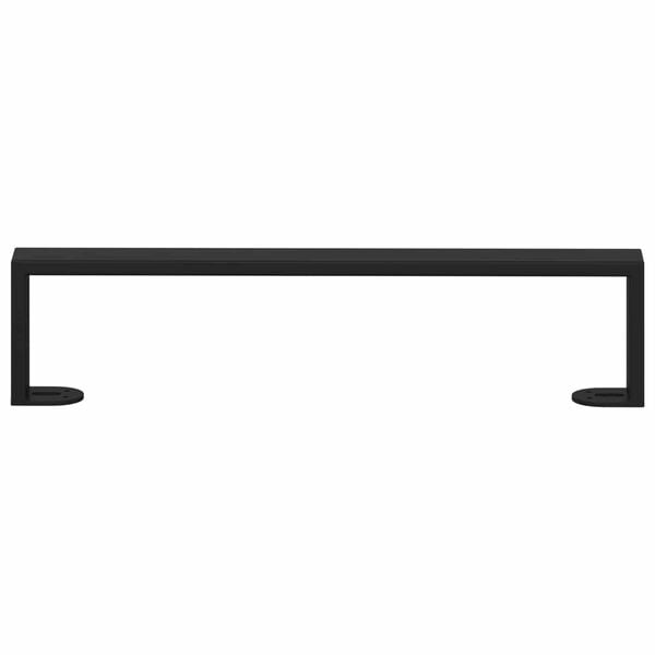 vidaXL M&oslash;belf&oslash;tter 12 pcs Svart 43,6 x 4 x 10 mm Jern