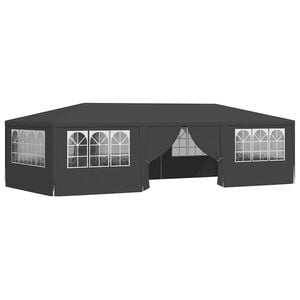 vidaXL Profesjonelt festtelt med sidevegger 4x9 m antrasitt 90 g/m&sup2;