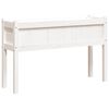 vidaXL Plantekasse med ben hvit 110x31x70 cm heltre furu