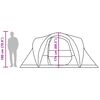 vidaXL Kuppeltelt for camping 6 personer grå og oransje vanntett