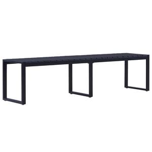vidaXL Hagebenk 180 cm PS-brett svart