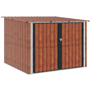 vidaXL Sykkelskjul 3 stk. Brun 216 x 207 x 158 cm Metall