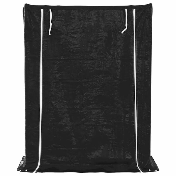 vidaXL Vedstativ med regntrekk 150x60x200 cm galvanisert stål