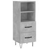 vidaXL Highboard betonggr&aring; 34,5x34x180 cm konstruert tre