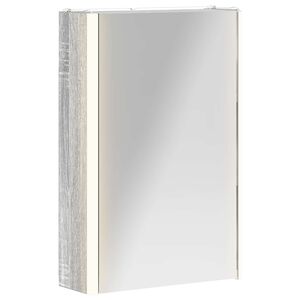 vidaXL Baderomsspeilskap Gr&aring; Sonoma 33 x 11,5 x 50 cm Konstruert tre