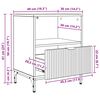 vidaXL Nattbordskap med skuff Svart 49 x 36 x 61 cm Konstruert tre