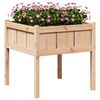 vidaXL Hageblomsterpotte Natur 70 x 70 x 70 cm Massiv furu