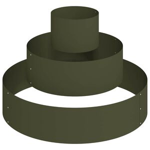 vidaXL Hageblomsterpotte Olivengr&oslash;nn 90 x 90 x 20 cm Kaldvalsest&aring;l