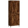 vidaXL Highboard røkt eik 69,5x34x180 cm konstruert tre