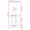 vidaXL Highboard sonoma eik 69,5x34x180 cm konstruert tre