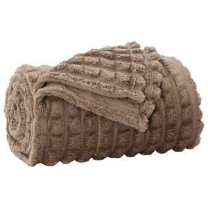 vidaXL Kastteppe Kamel 150 x 130 cm Fleece