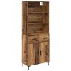 vidaXL H&oslash;yskap Gammelt tre 69,5 x 34 x 180 cm Konstruert tre