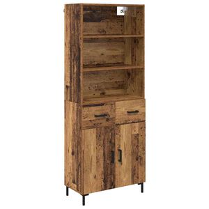 vidaXL H&oslash;yskap Gammelt tre 69,5 x 34 x 180 cm Konstruert tre