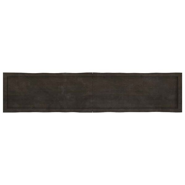 vidaXL Bordplate m&oslash;rkebrun 180x40x(2-4)cm behandlet heltre naturlig