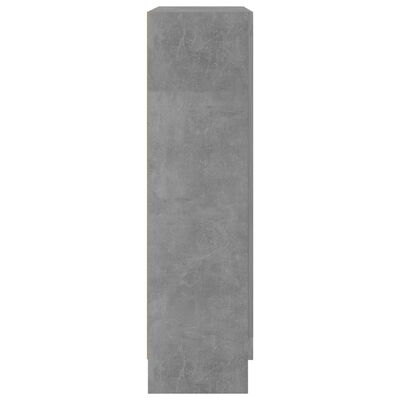vidaXL Vitrineskap betonggrå 82,5x30,5x115 cm sponplate