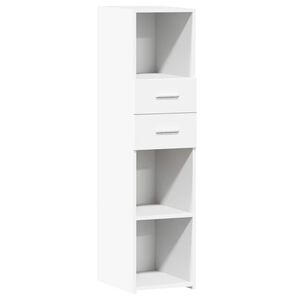 vidaXL Hylle hvit 30x42,5x124 cm konstruert tre