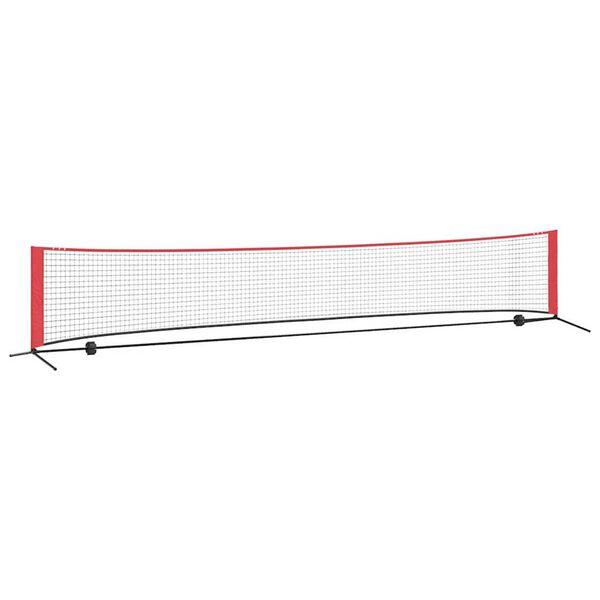 vidaXL Tennis Nett Svart og R&oslash;d 494,5 x 90 x 87 cm Polyester