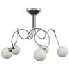 vidaXL Taklampe med runde glasskjermer for 5 G9 LED-lys