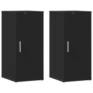 vidaXL Skoskap svart 2 stk 32x35x70 cm sponplate