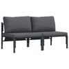vidaXL Utend&oslash;rs M&oslash;bler med pute 2 Stk Antrasitt 80 x 80 x 71 cm St&aring;l