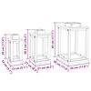 vidaXL Lanterne 3 pcs Naturlig Mahogni Tre