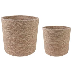 vidaXL Plantepotte Sett 2 stk. Naturlig &Oslash; 28 x 28 cm 100% Tossa Jute