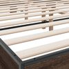vidaXL Sengeramme brun eik 150x200 cm konstruert tre og metall