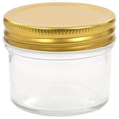 vidaXL Syltetøyglass med gult lokk 96 stk 110 ml
