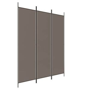 vidaXL Romdeler 3 paneler antrasitt 150x200 cm stoff