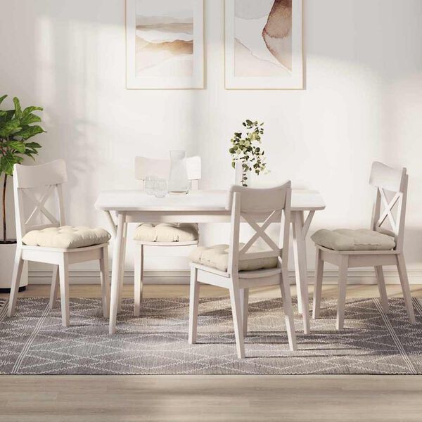 vidaXL Seteputer 4 pcs Krem 45 x 45 cm Corduroy stoff