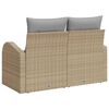 vidaXL Hagemøbelsofa Beige 124 x 62 x 69cm polyrotting