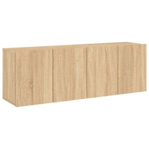 vidaXL Veggmonterte TV-benker 2 stk sonoma eik 60x30x41 cm