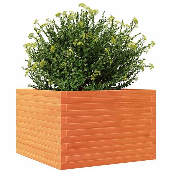vidaXL Plantekasse voksbrun 70x70x46 cm heltre furu
