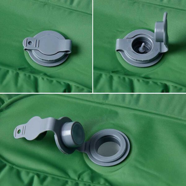 vidaXL Selvoppbl&aring;sende campingmadrass med pute for 1 person gr&oslash;nn