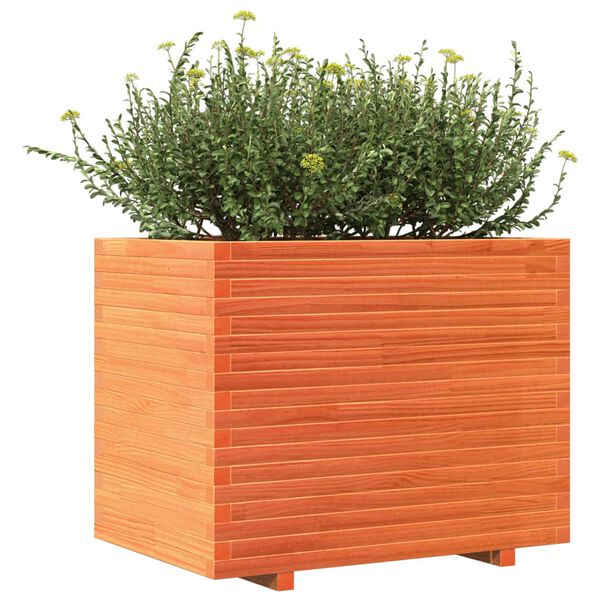 vidaXL Plantekasse voksbrun 90x60x72,5 cm heltre furu