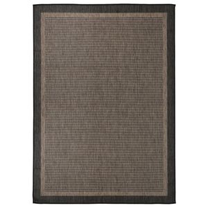 vidaXL Utend&oslash;rs flatvevd teppe 120x170 cm m&oslash;rkebrun