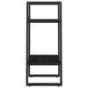 vidaXL Bokhylle 2 nivåer svart 40x30x70 cm heltre furu