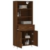 vidaXL Highboard brun eik 69,5x34x180 cm konstruert tre