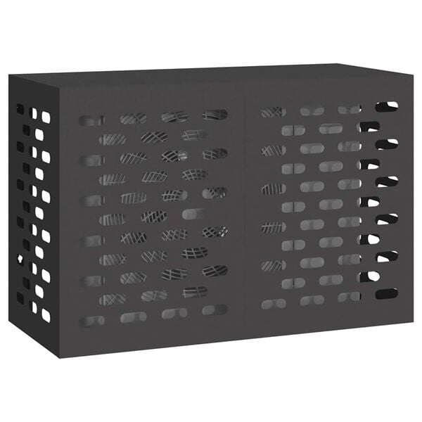 vidaXL Deksel til klimaanlegg Svart 90 x 40 x 60 cm St&aring;l