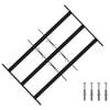 vidaXL Sikkerhetsgitter for vinduer med 3 tverrbjelker 3 pcs 43-74 cm