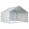 vidaXL Kyllinghus med tak S&oslash;lv 200 x 200 x 150 cm Galvanisert st&aring;l